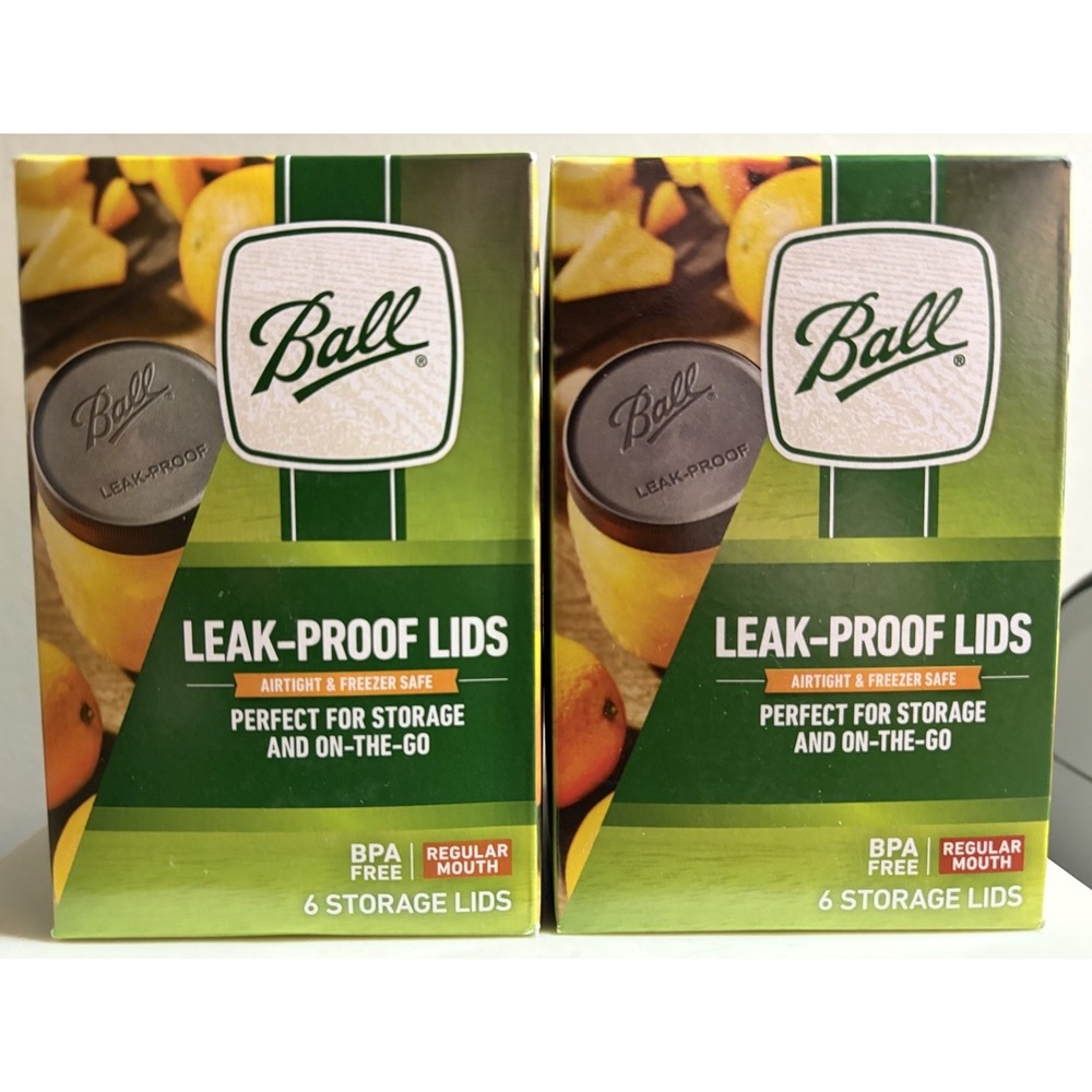 Ball Regular Mouth Leak Proof Lids Canning Mason Jar Lids BPA Free *NEW* 2 PACK